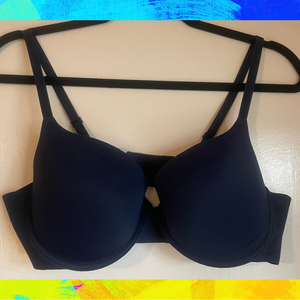 Laura Ashley Blue Full Coverage Bra - Size 38C.